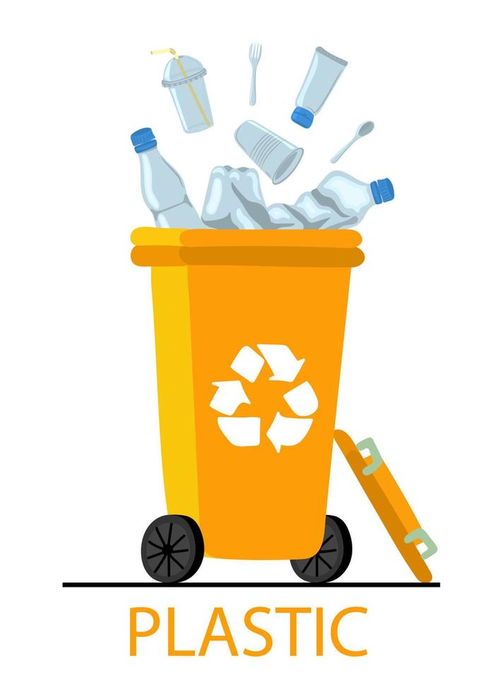 Plastic Waste And Garbage vector