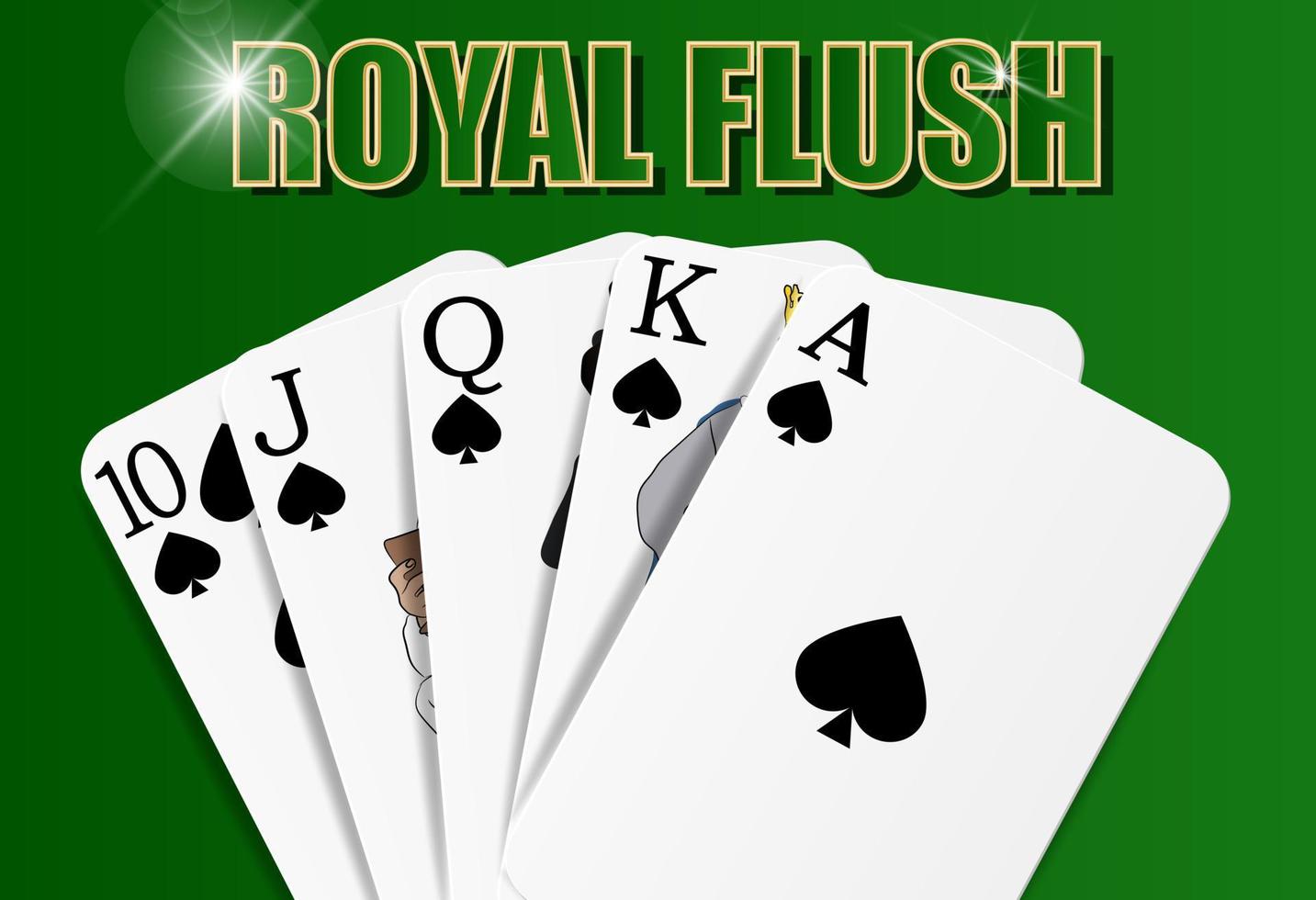 Spades Royal flush vector