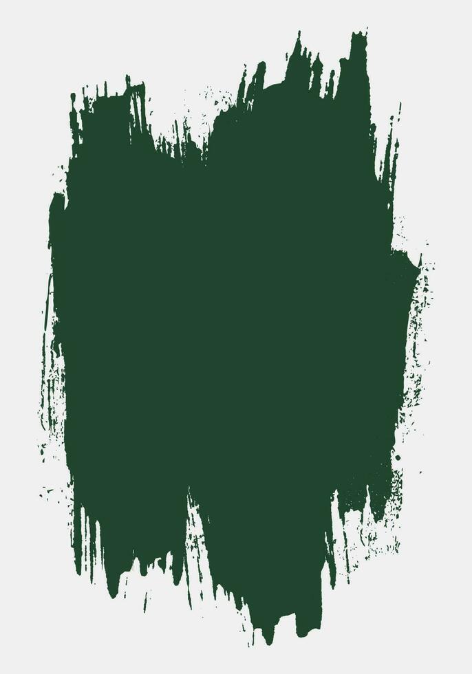 Green color hand drawing brush stroke vector