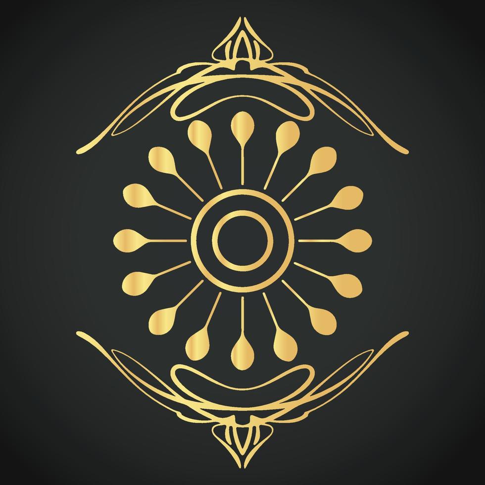 Luxury creative and beautiful ornament vector designs on colorful background