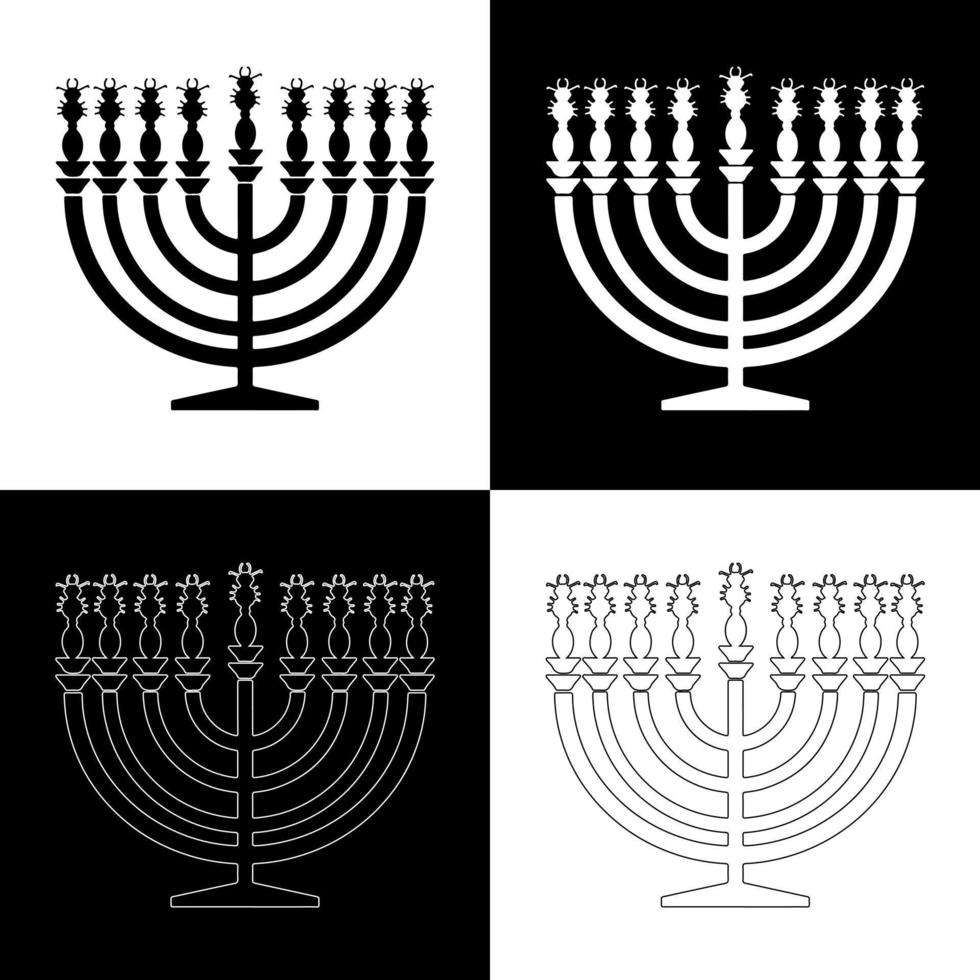 vector de dibujo de velas de hanukkah para sitios web, impresión y otros