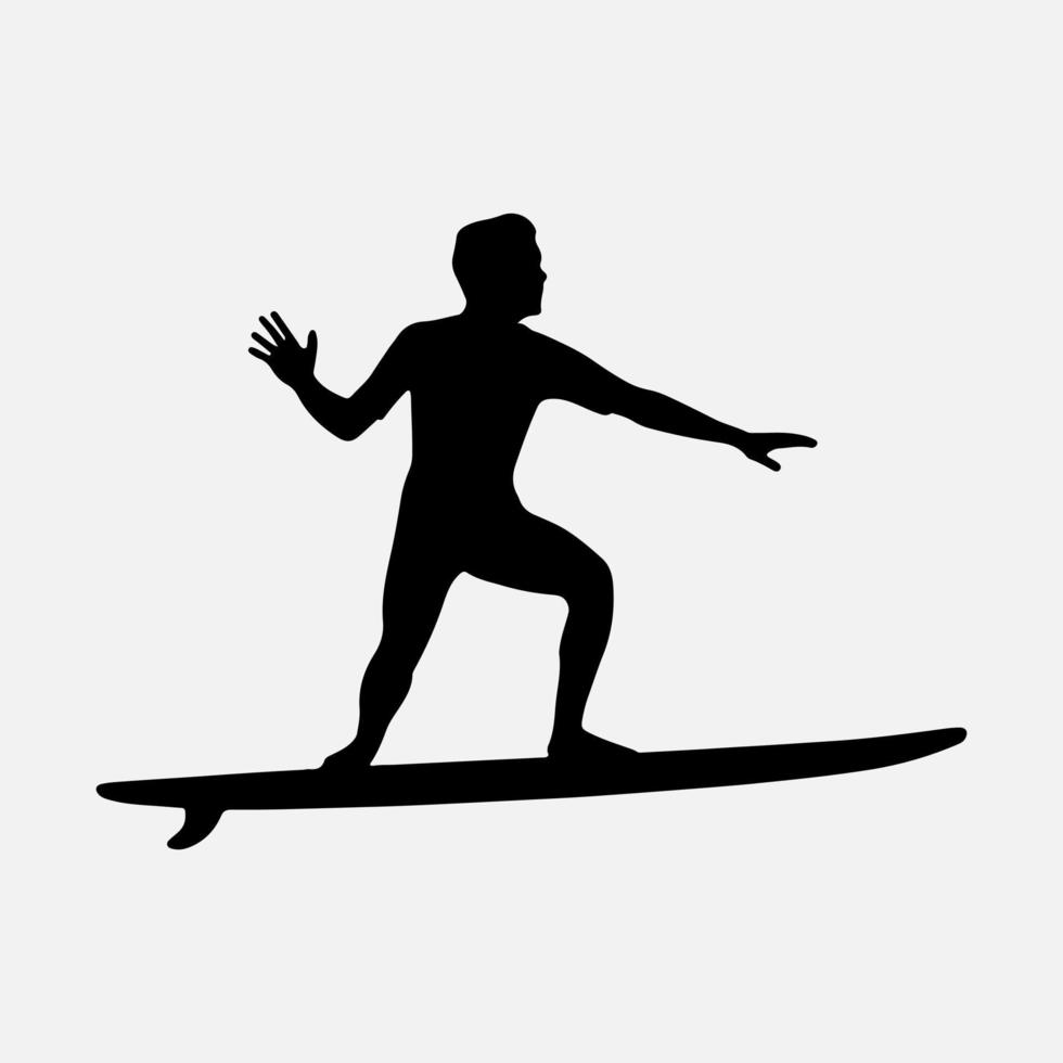 Surfers Silhouette Vector white background illustration graphics