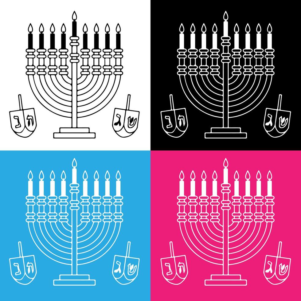 Hanukkah candles drawing vector for websites, printing and others