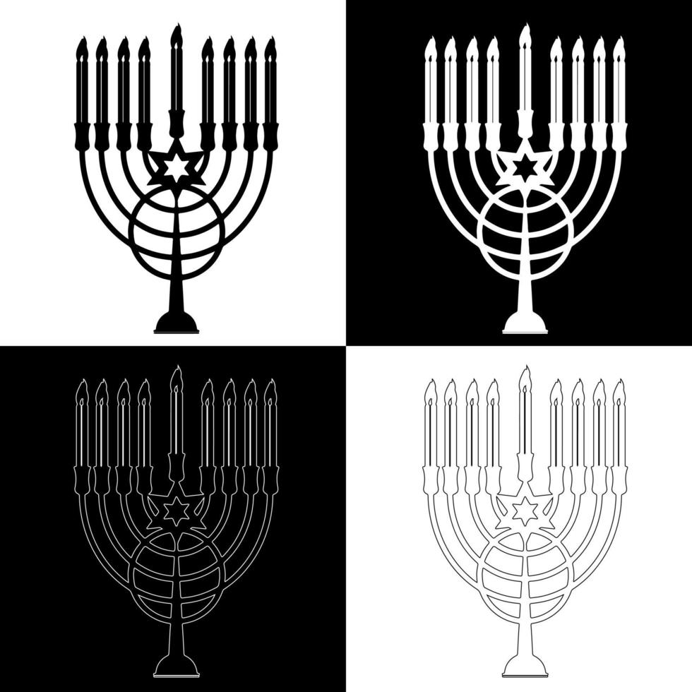 vector de dibujo de velas de hanukkah para sitios web, impresión y otros