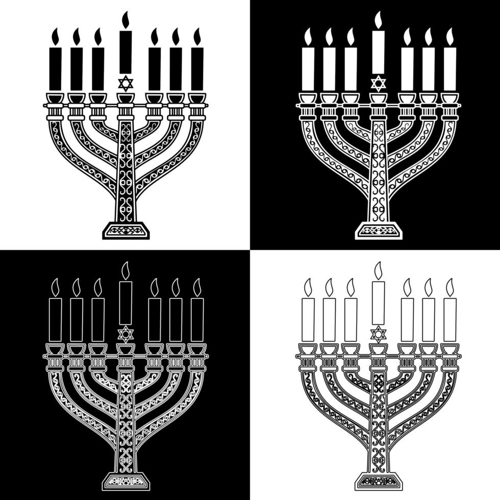 Hanukkah candles drawing vector for websites, printing and others