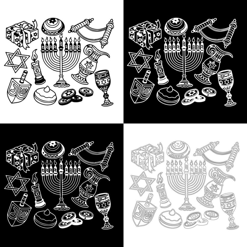 Hanukkah candles drawing vector for websites, printing and others