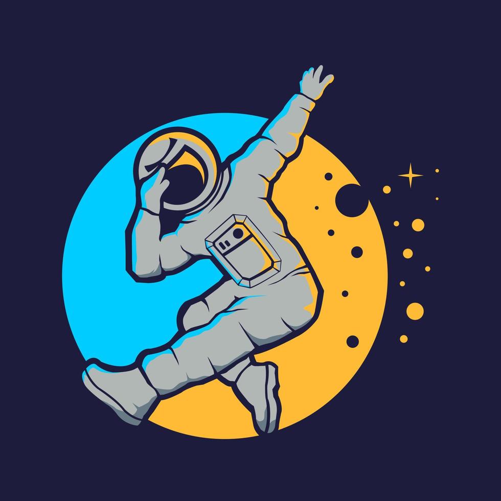 Cute astronaut hip-hop style vector