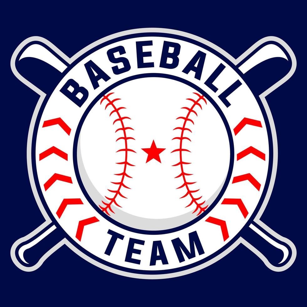 Baseball ball in a circle with 2 crossed bats with a star in the center of the ball and arrows circled on the sides vector