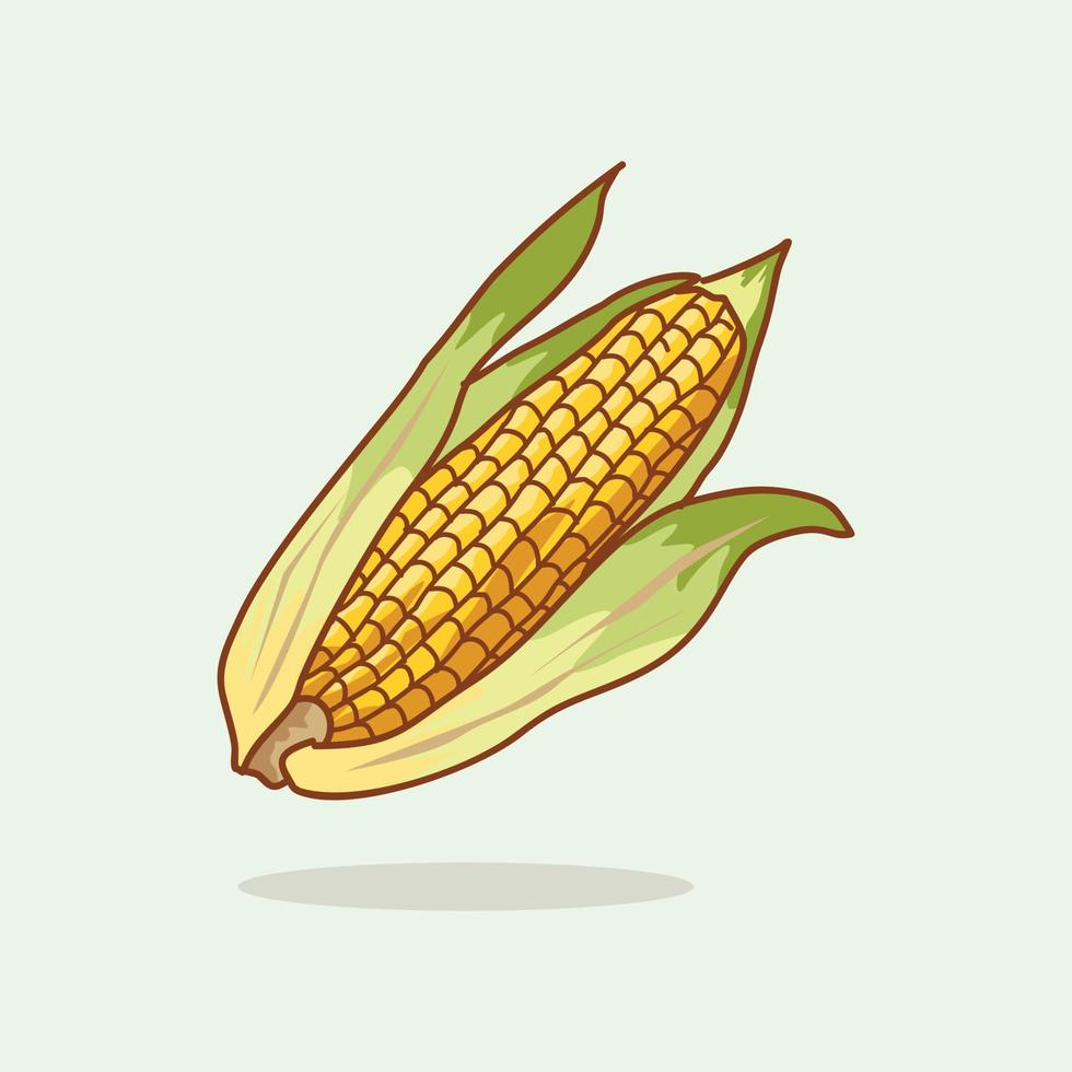 ilustración de dibujos animados de maíz de fruta de verdura fresca 16126463  Vector en Vecteezy