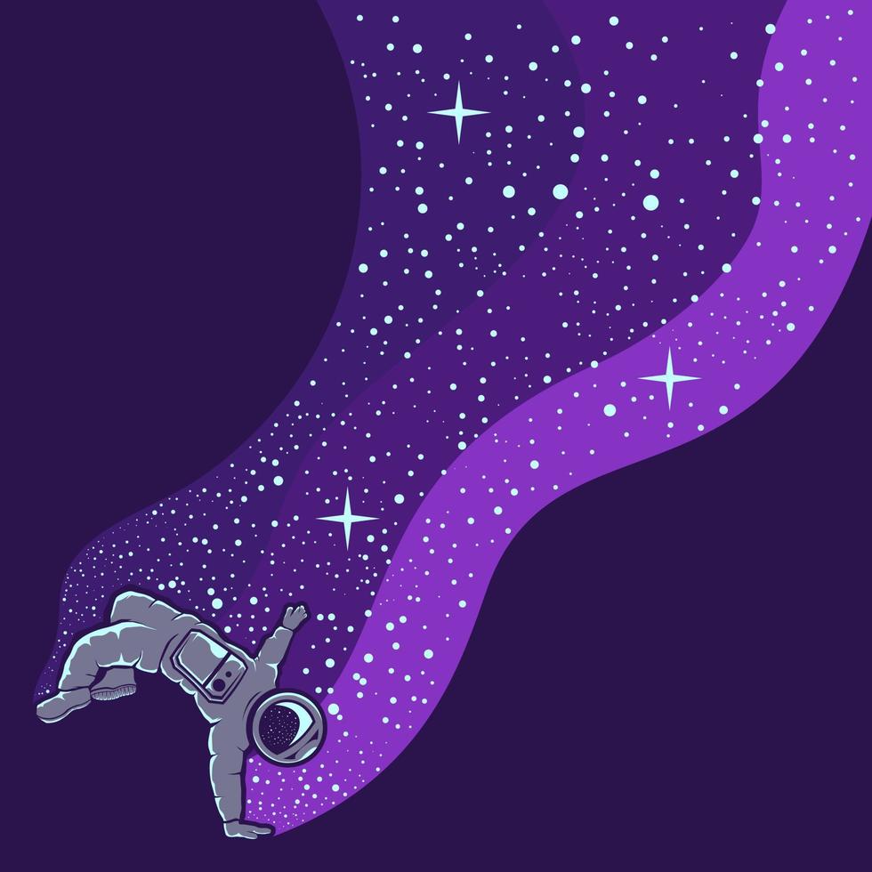Astronauts have fun logo design illustration vector