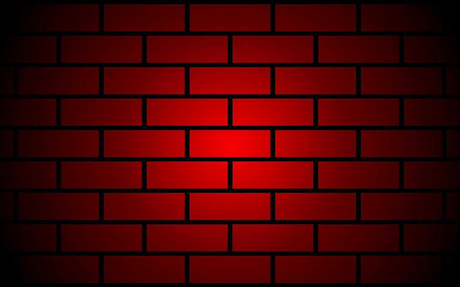 Red glowing brick wall free vector