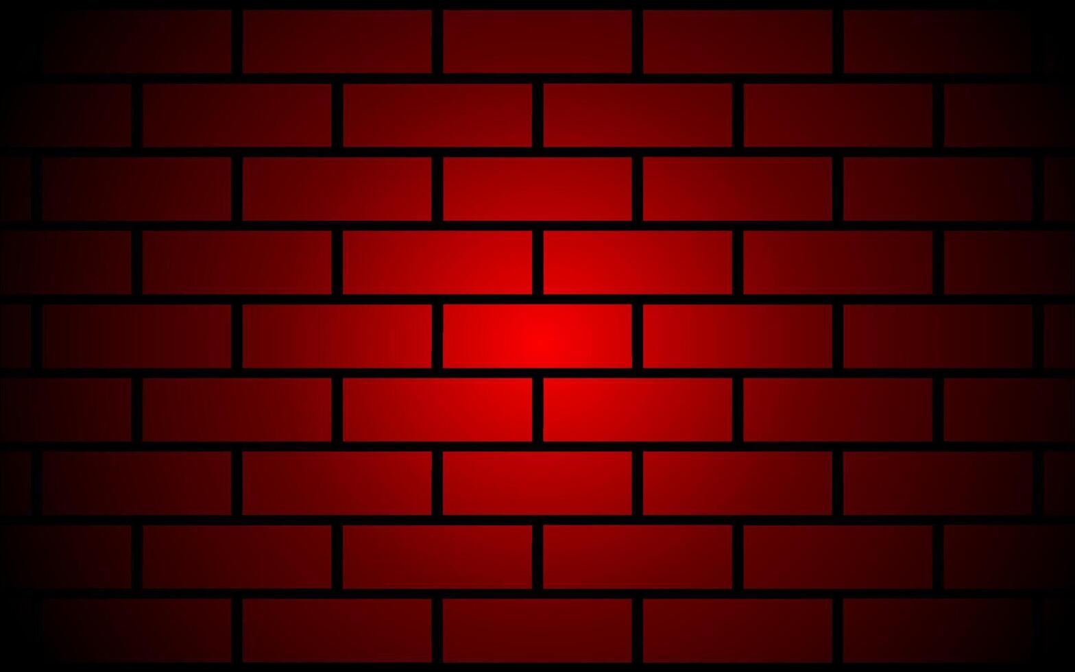 Red glowing brick wall free vector