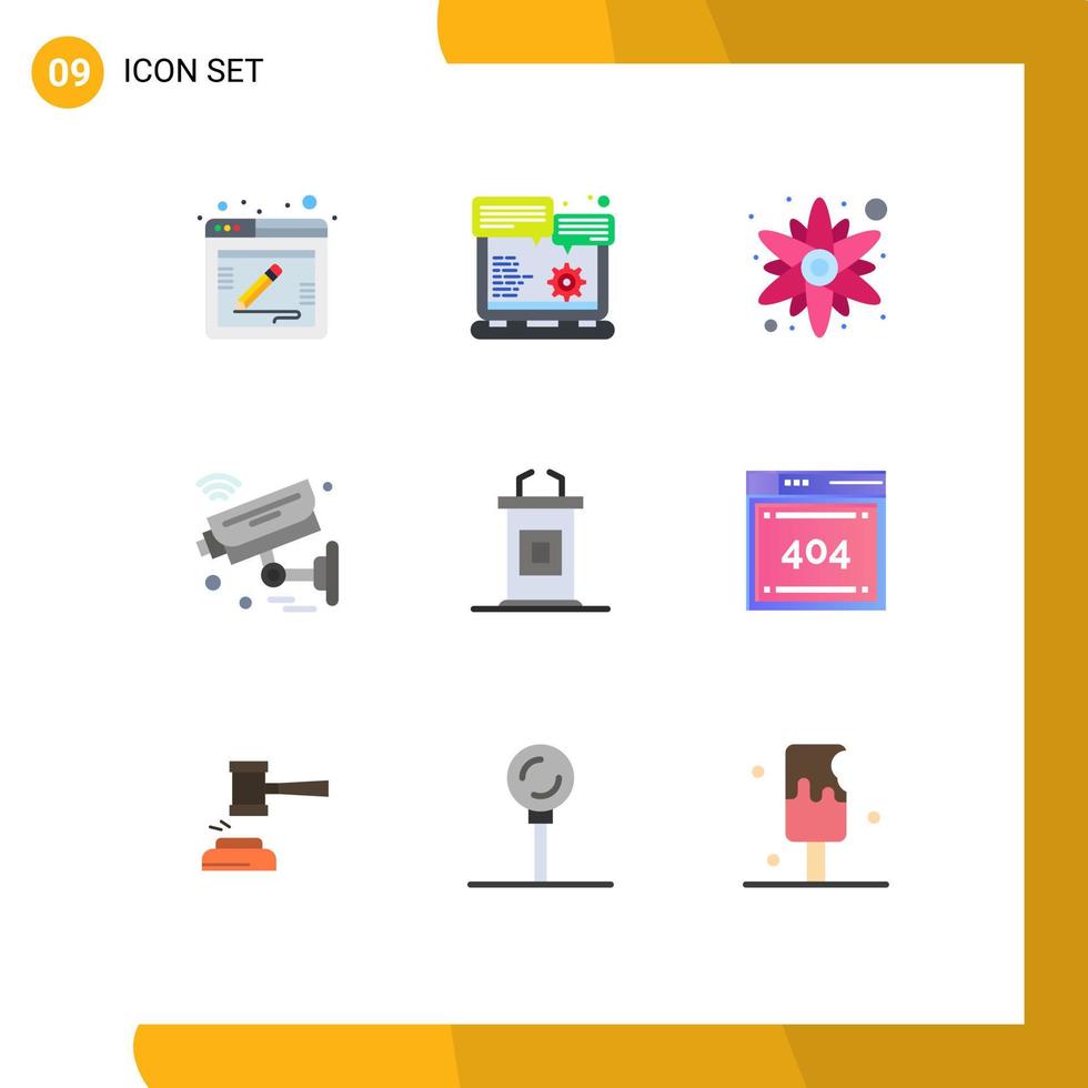 9 Creative Icons Modern Signs and Symbols of conference wifi rose security internet of things Editable Vector Design Elements
