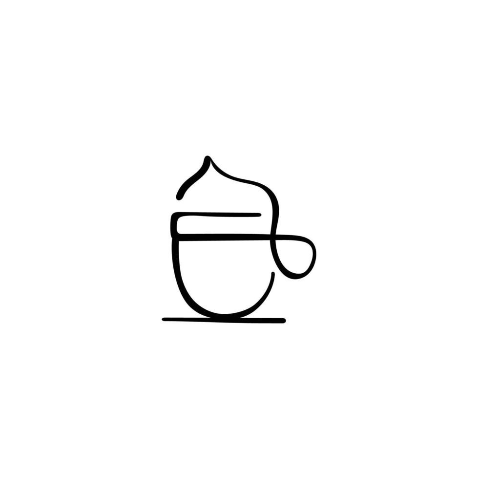 Macchiato Line Style Icon Design vector