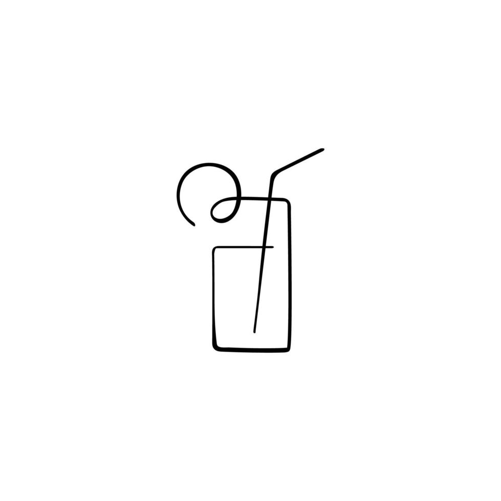 Juice Line Style Icon Design vector