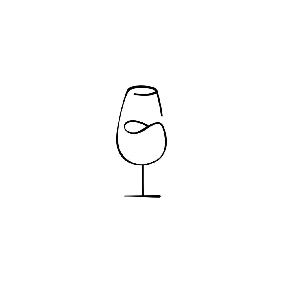 Cocktail Line Style Icon Design vector