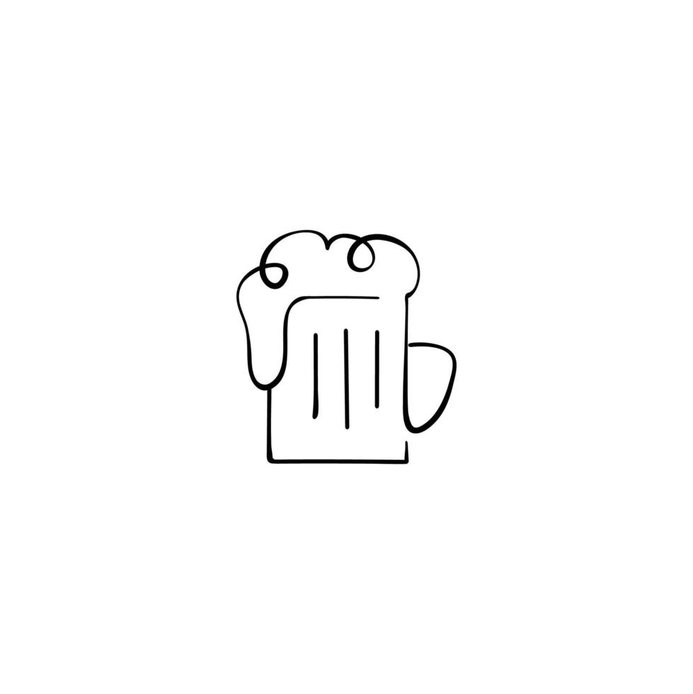 Beer Line Style Icon Design vector