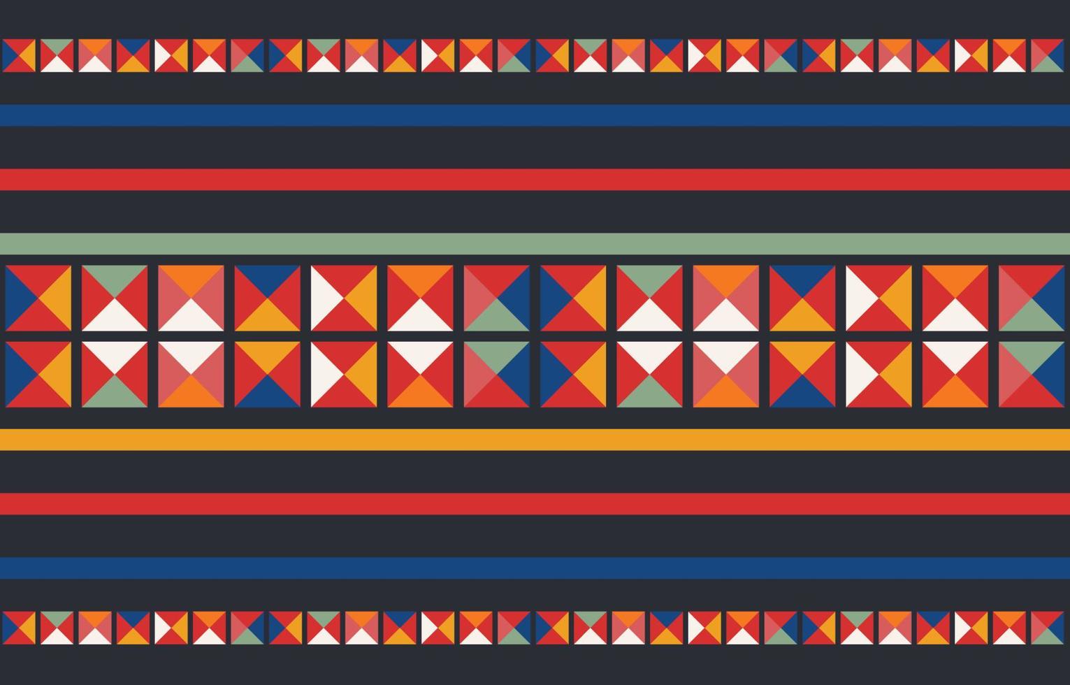 diseño abstracto de tela bordada akha étnica sin costuras para textiles, ropa, patrones de fondo, textura y adornos de muebles impresos para alfombras, papel pintado, decoración textil. arte geométrico vector