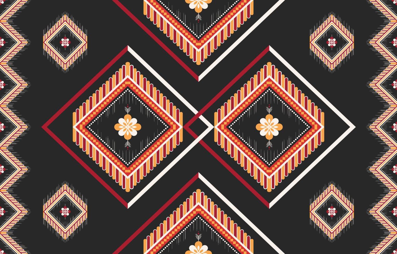 gráfico sin costuras de patrones étnicos geométricos. estilo étnico textil colorido sin costuras. diseño para fondo, papel tapiz, tela, alfombra, adornos, decoración, ropa, batik, envoltura, ilustración vectorial vector