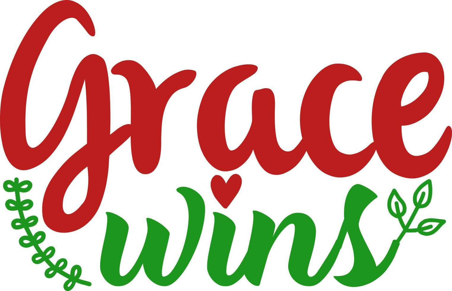 Grace wins. Matching Family Christmas Shirts. Christmas Gift. Family Christmas. Sticker. Card. vector