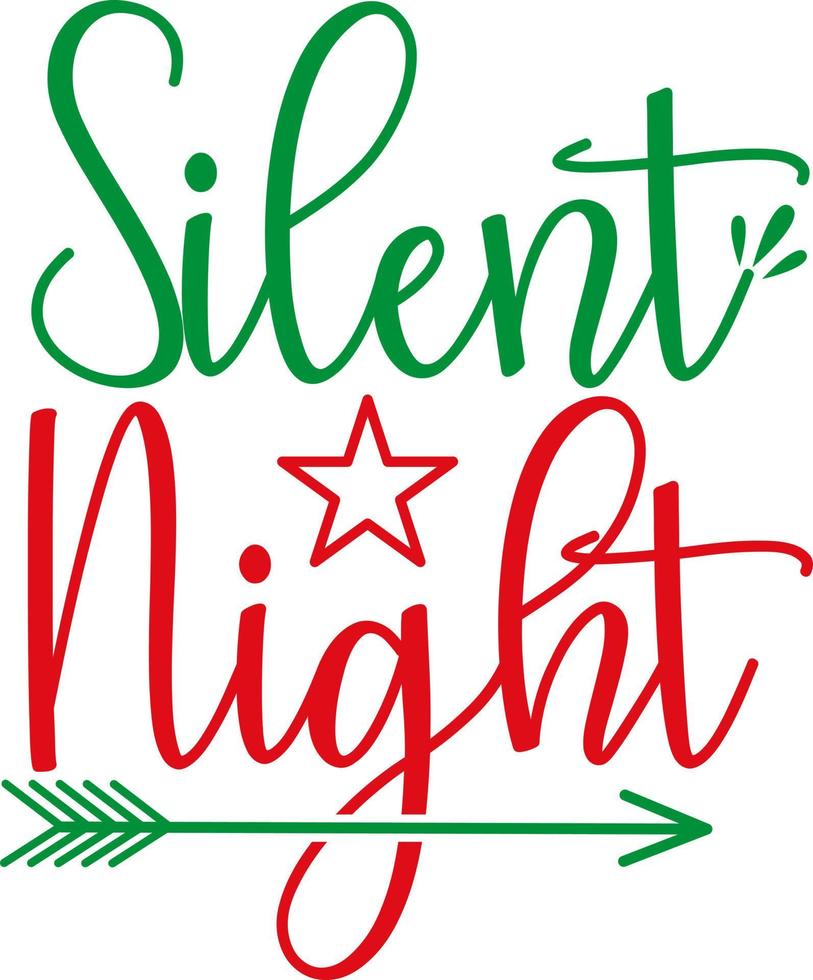 Silent night. Matching Family Christmas Shirts. Christmas Gift. Family Christmas. Sticker. Card. vector