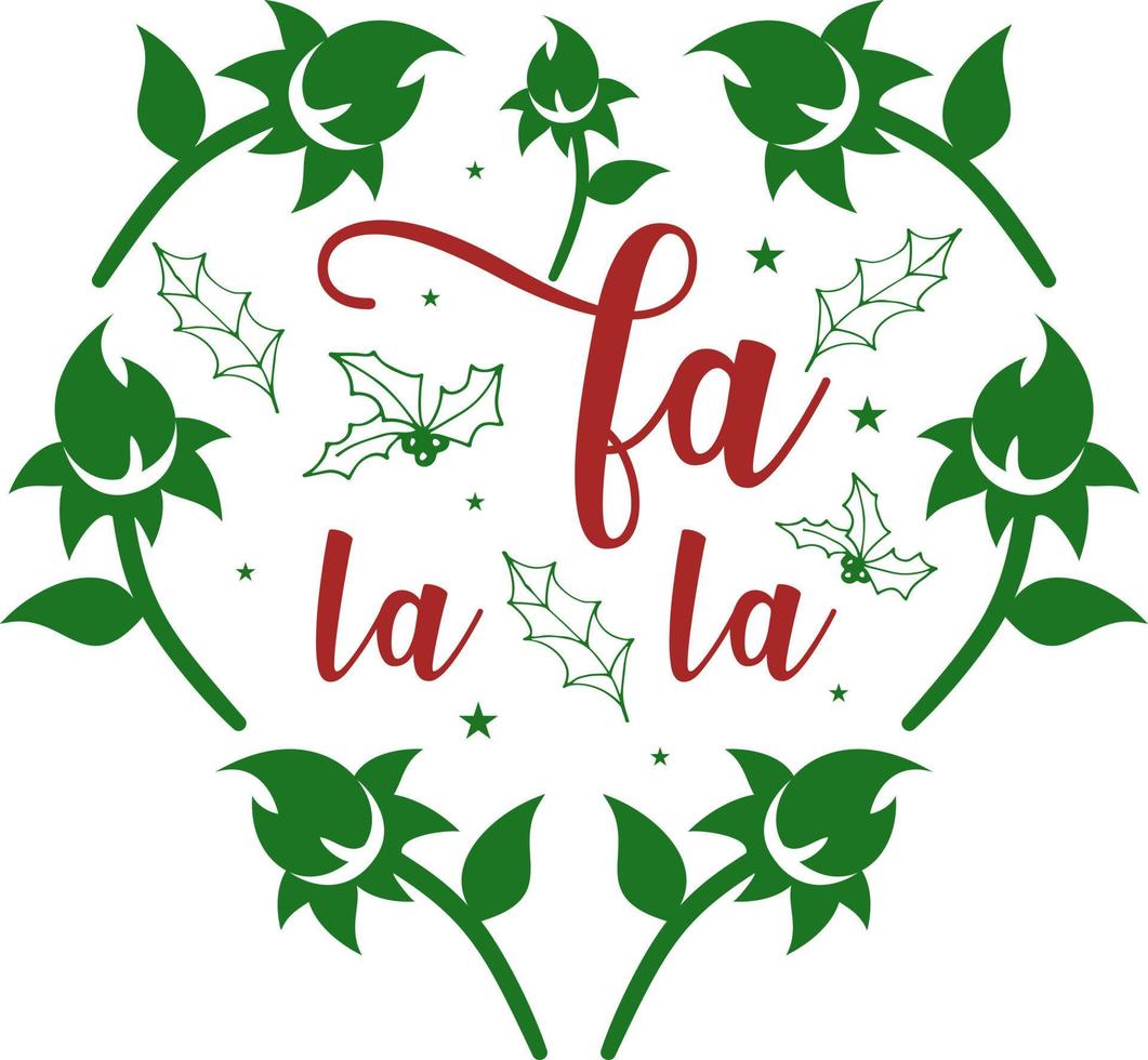 Fa la la. Matching Family Christmas Shirts. Christmas Gift. Family Christmas. Sticker. Card. vector