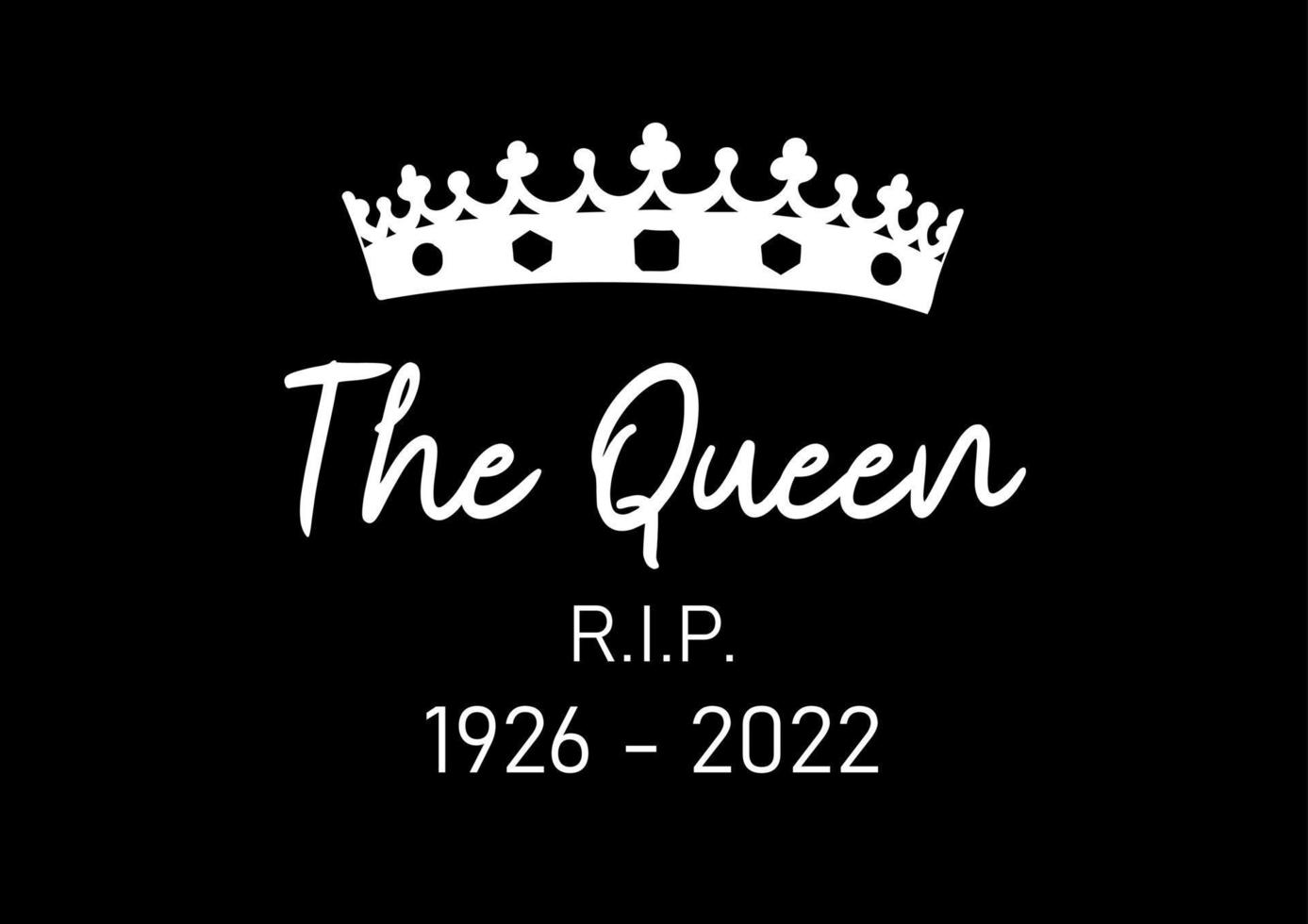 The queen's rest in peace poster vector