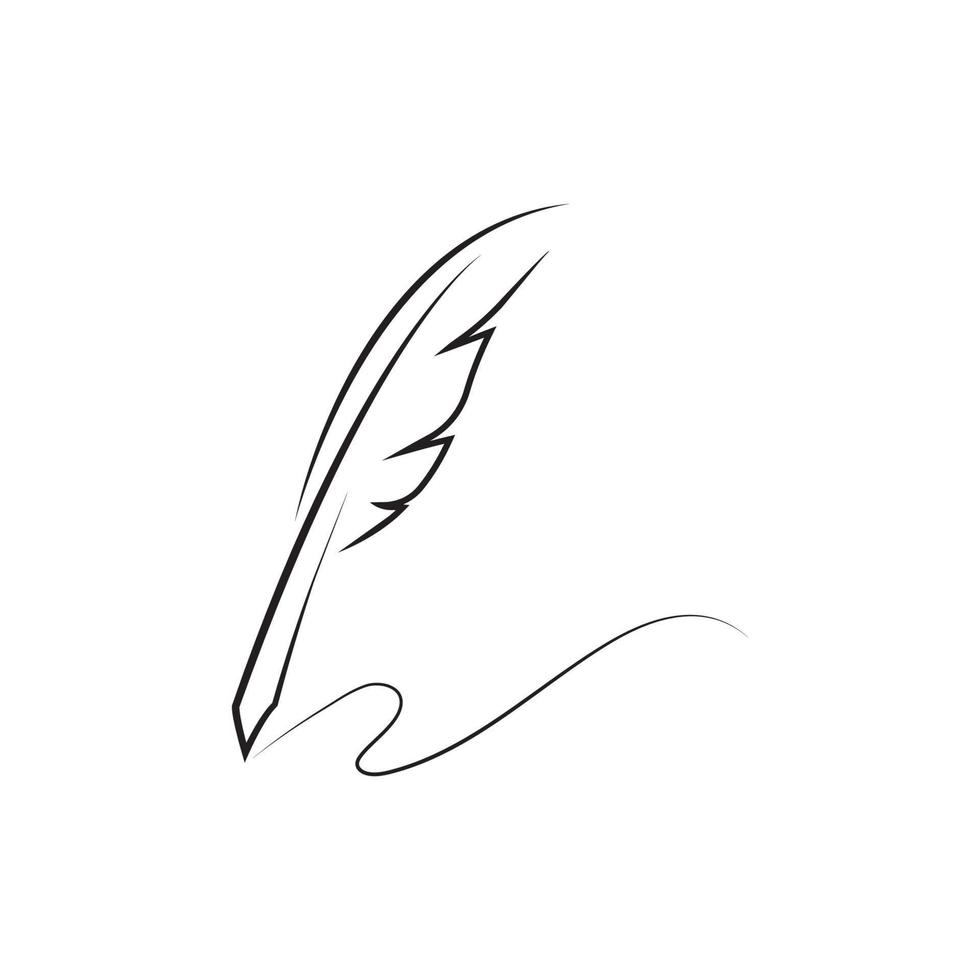 quill pen logo vector