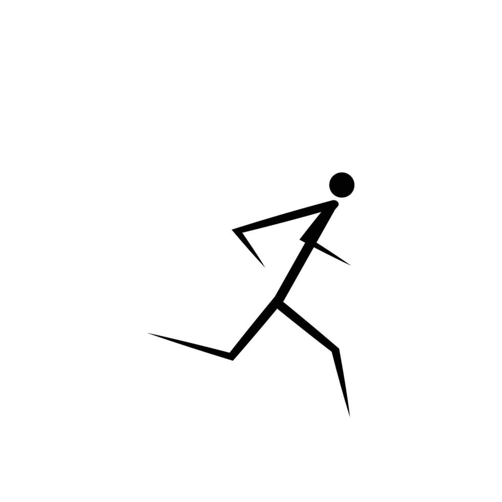 Human running vector logo