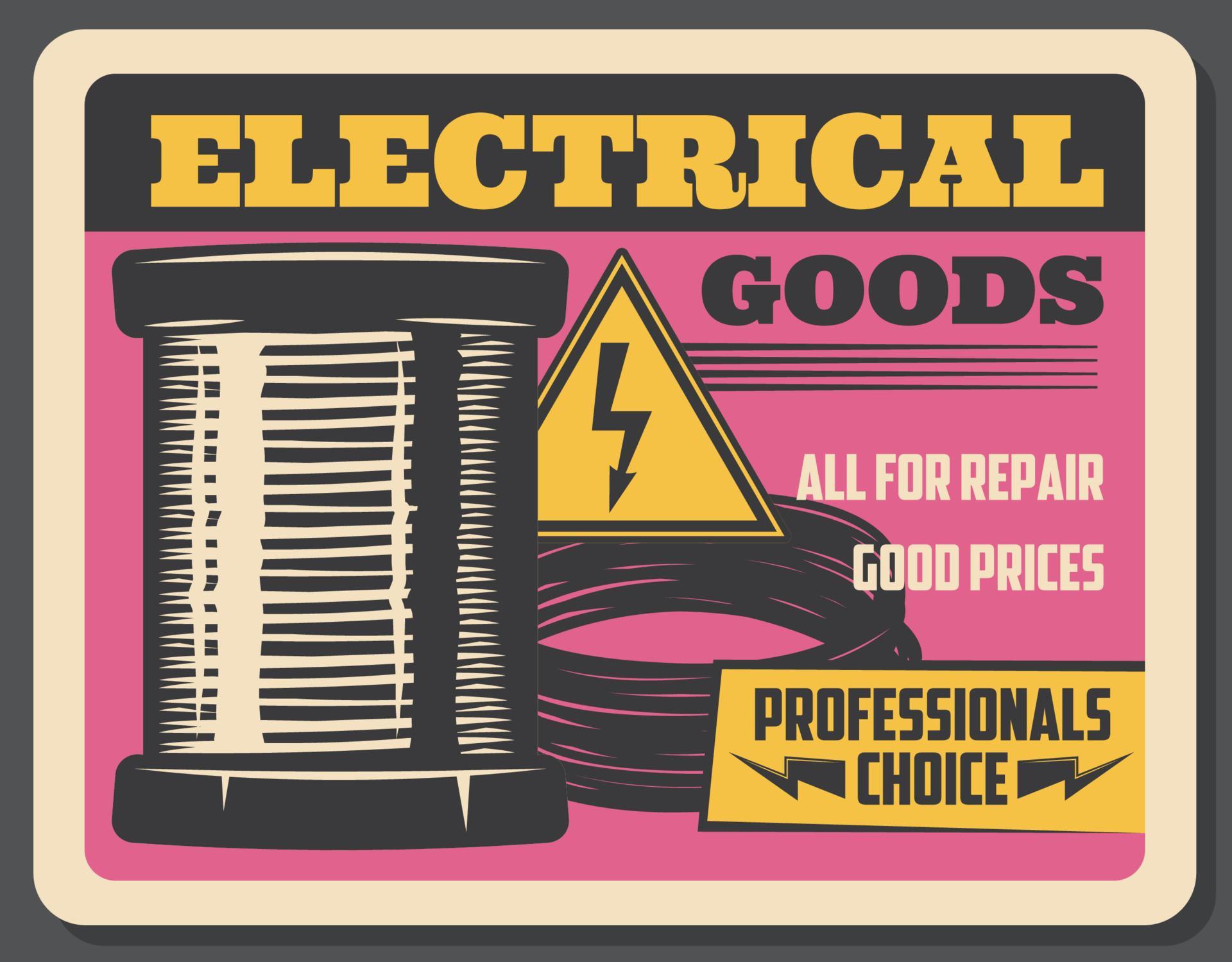 Electricity and electrical goods store, vector 16127222 Vector Art at