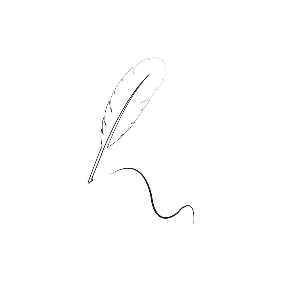 icono de pluma vector