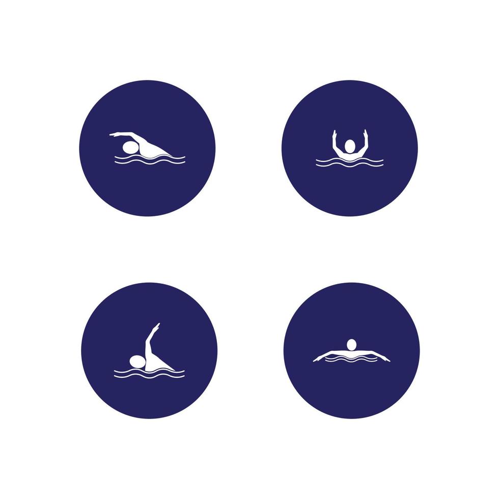 Swimming sport logo vector