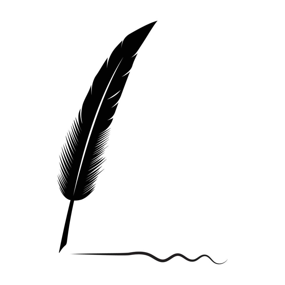 logotipo de la pluma de la pluma vector