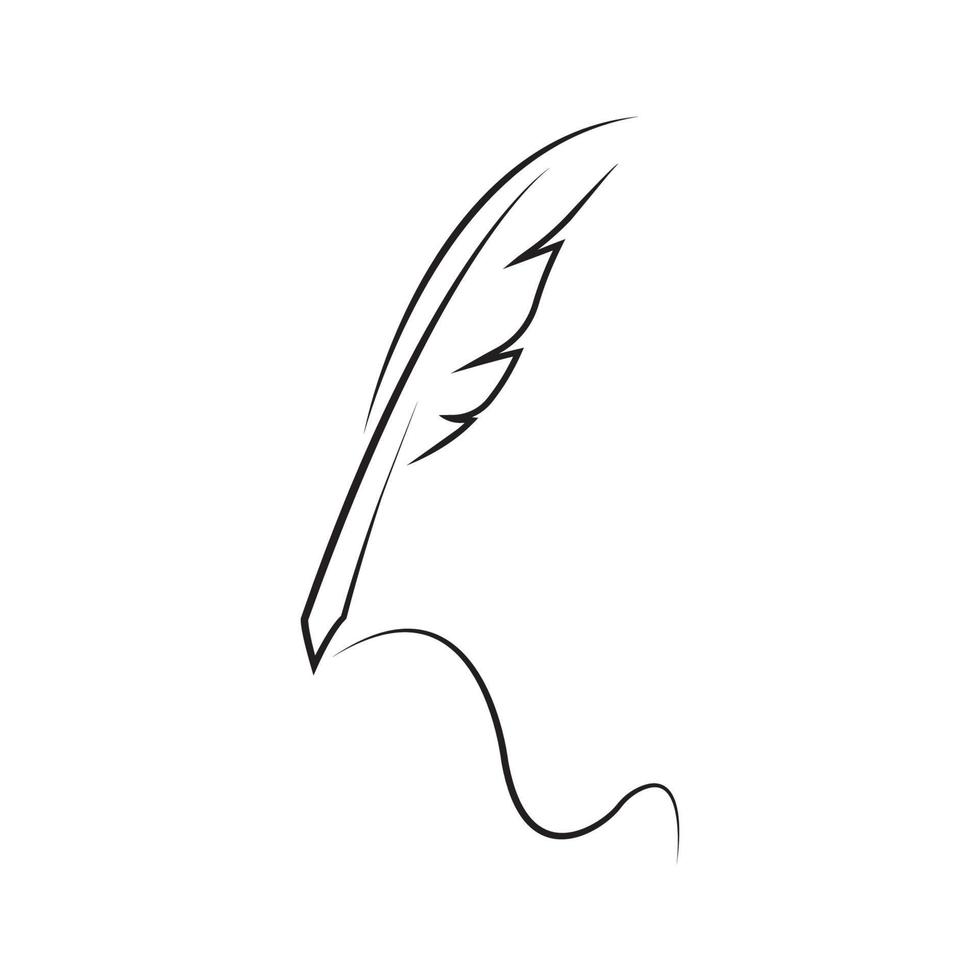 quill pen logo vector