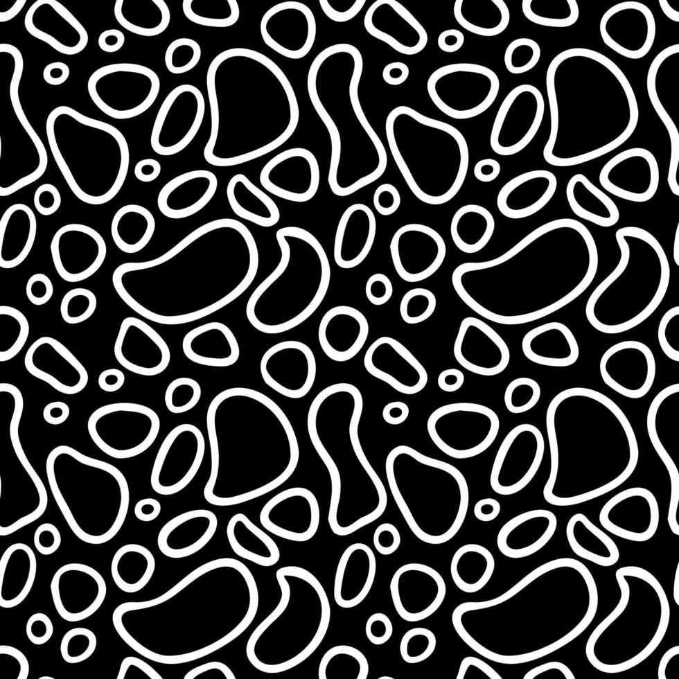 Grunge spots hand drawn vector seamless pattern.