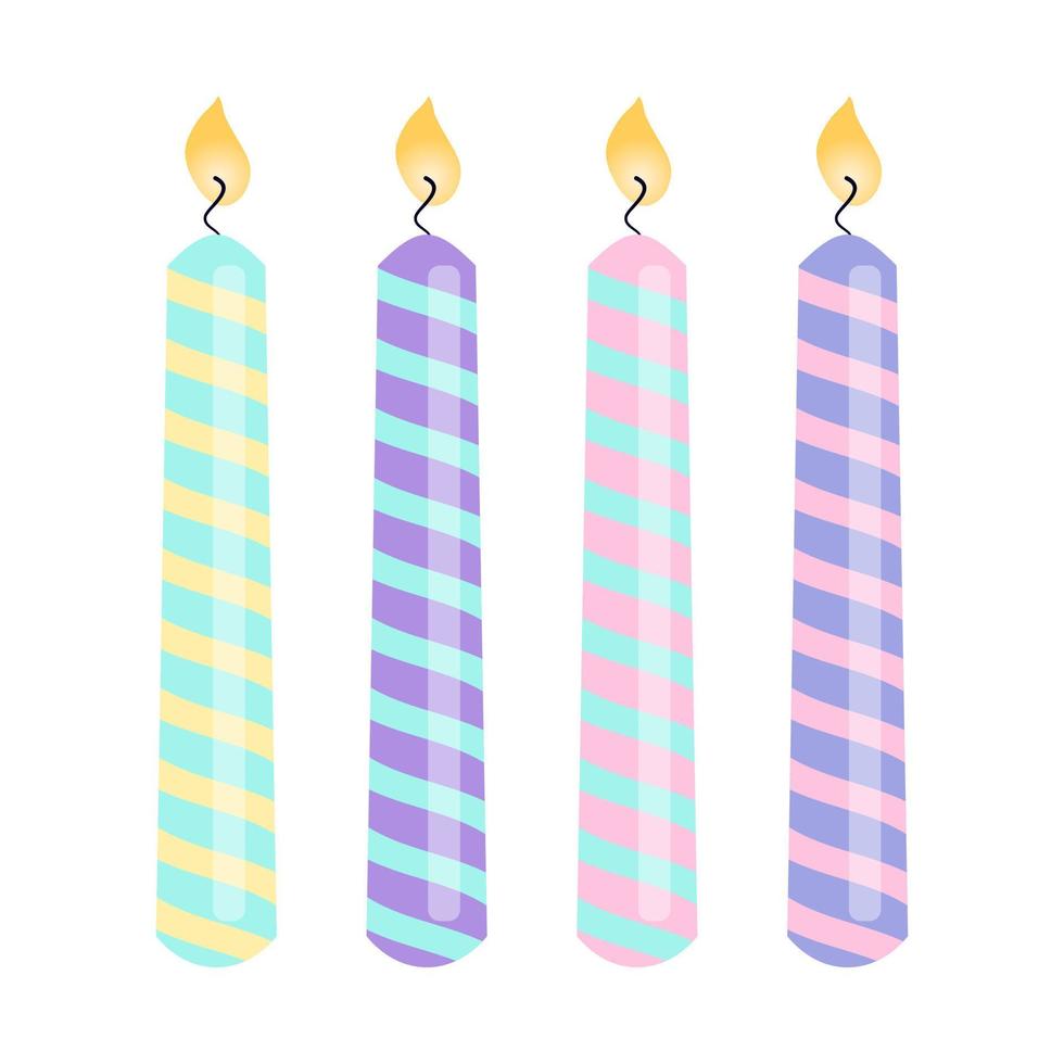 Birthday candles. Birthday Party Elements. Vector illustration 16127443