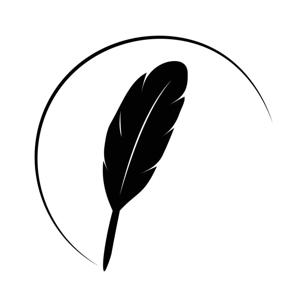 Feather pen  logo vector