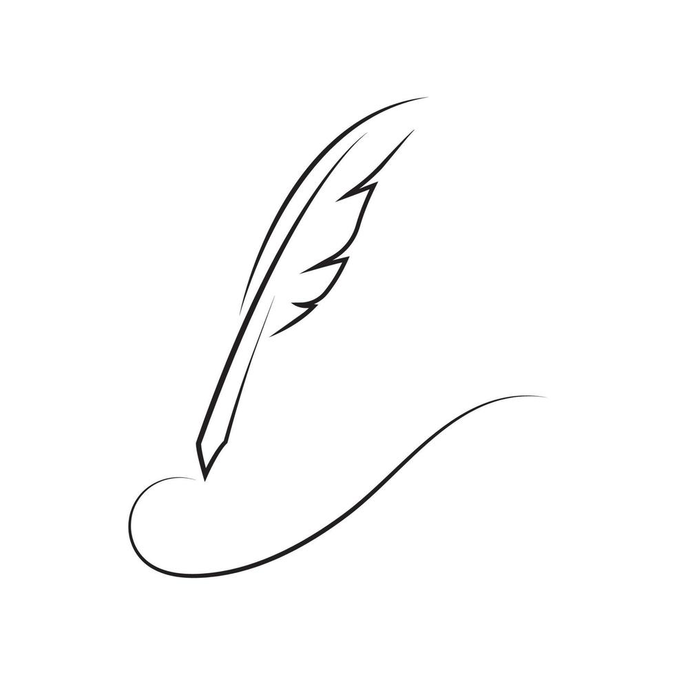 quill pen logo vector