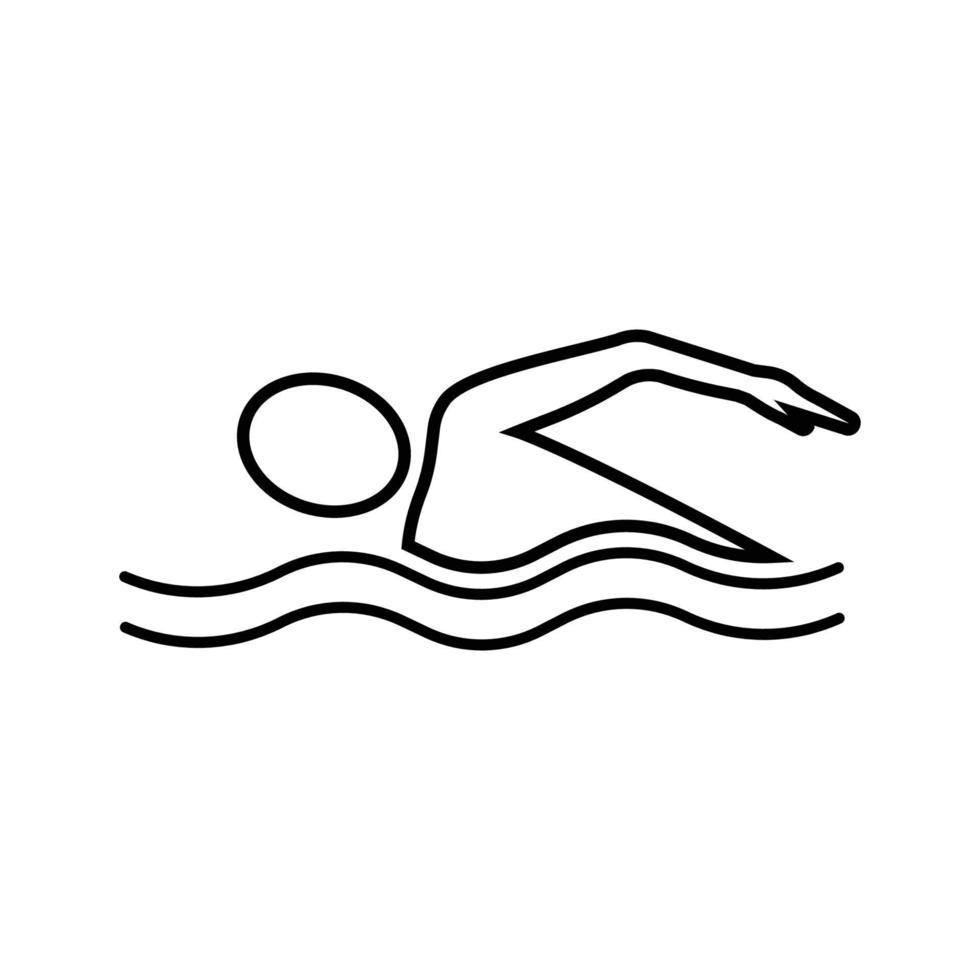 Swimming sport logo vector