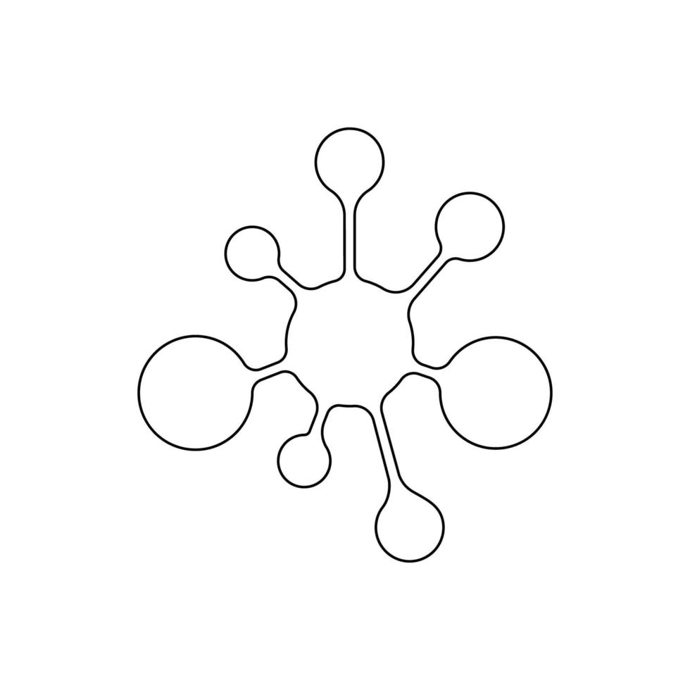 molecule logo icon vector