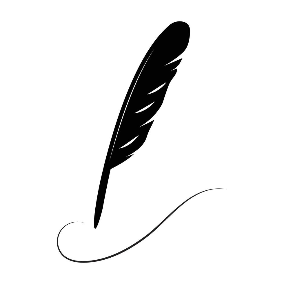 logotipo de la pluma de la pluma vector