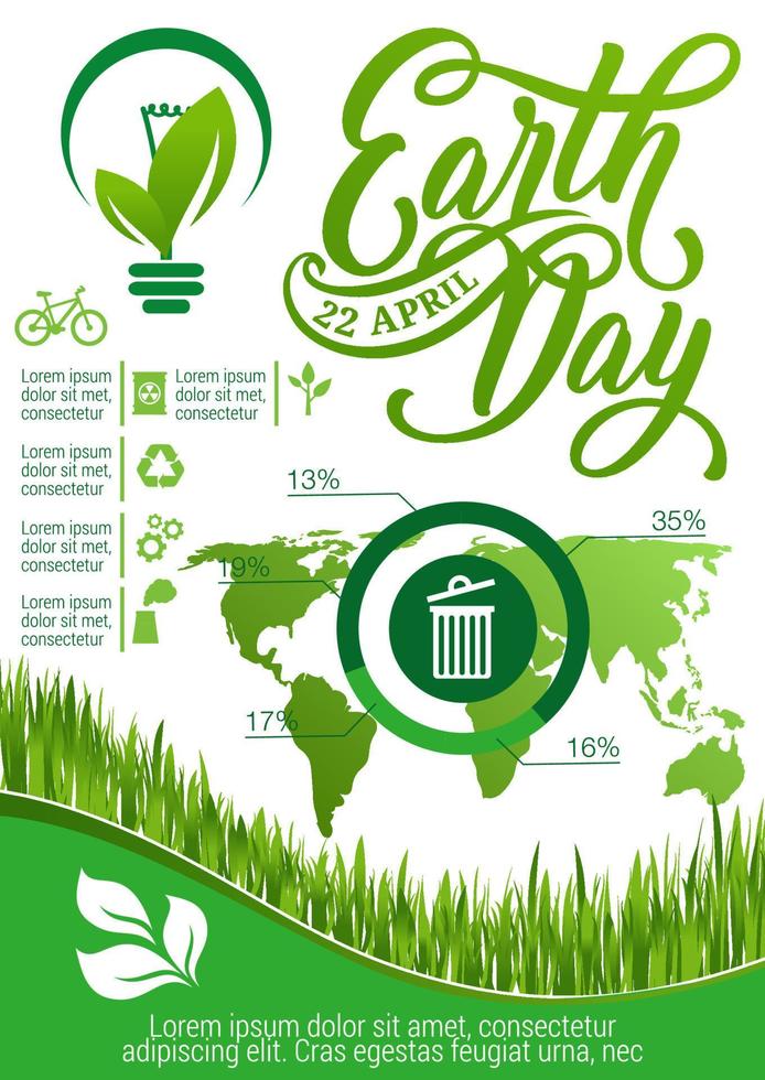 infografía de ecología y protección del medio ambiente vector