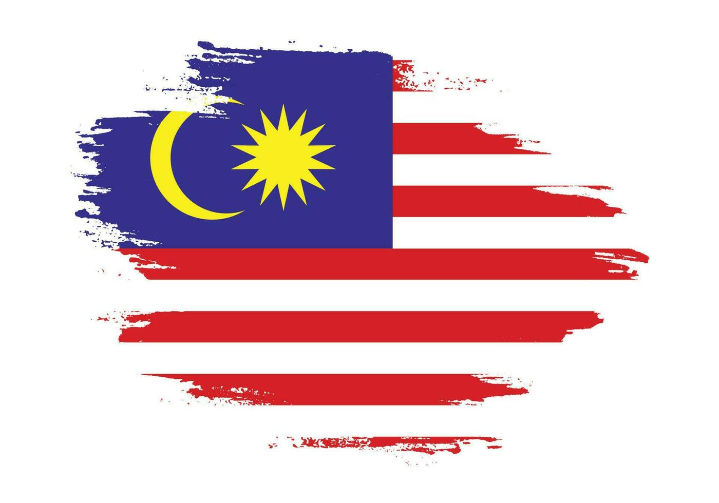 Texture effect Malaysia flag vector