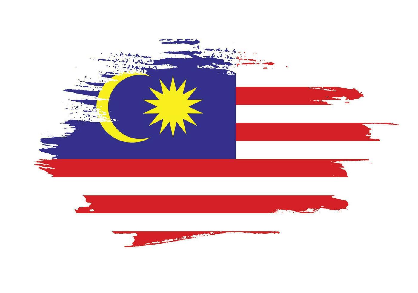 New Malaysia grungy flag vector
