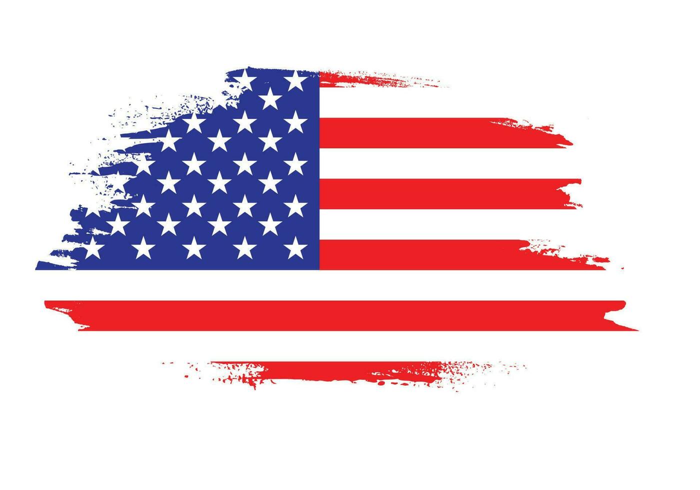 Brush frame USA flag vector