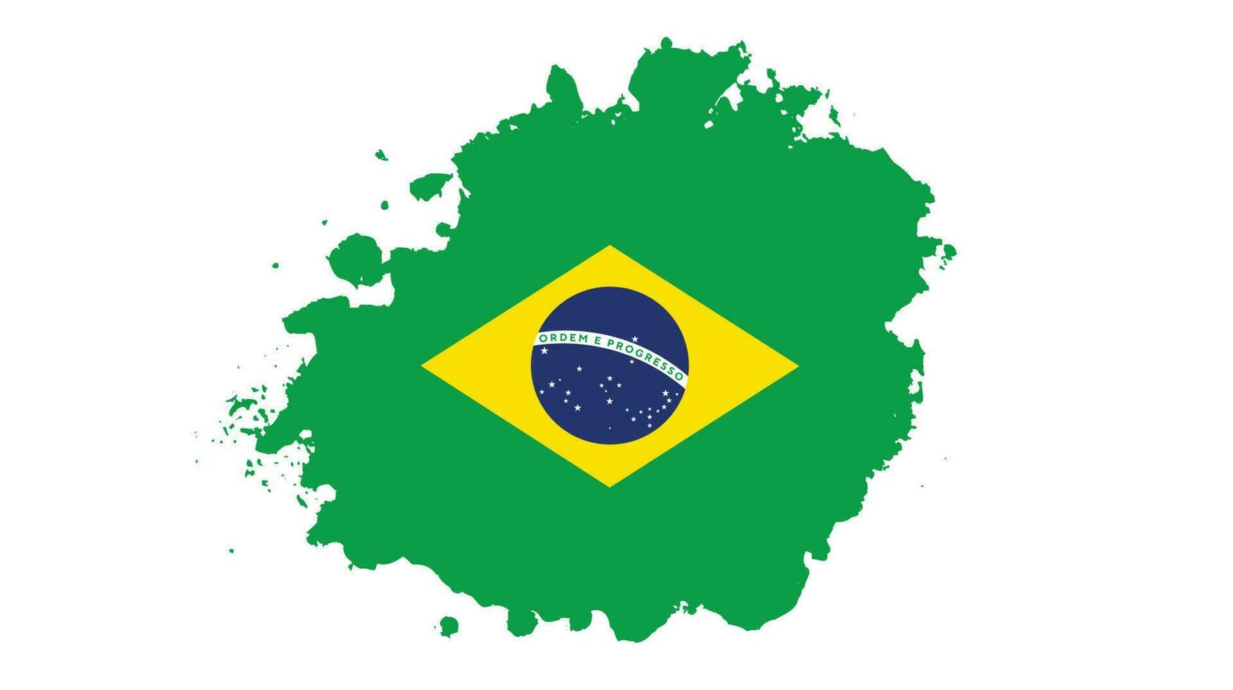 vector de bandera abstracta de textura grunge de brasil