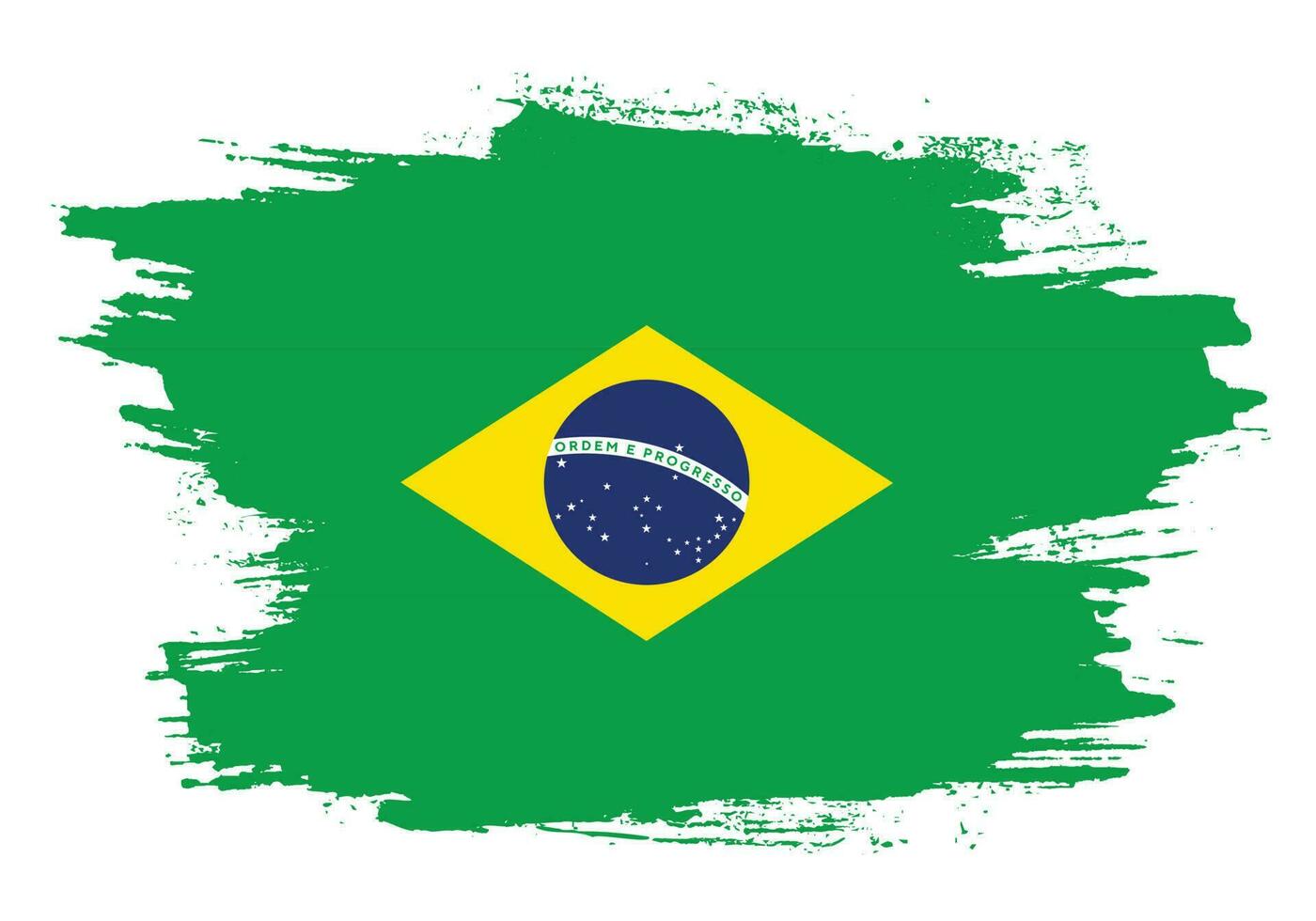 vector de bandera de brasil de marco de pincel