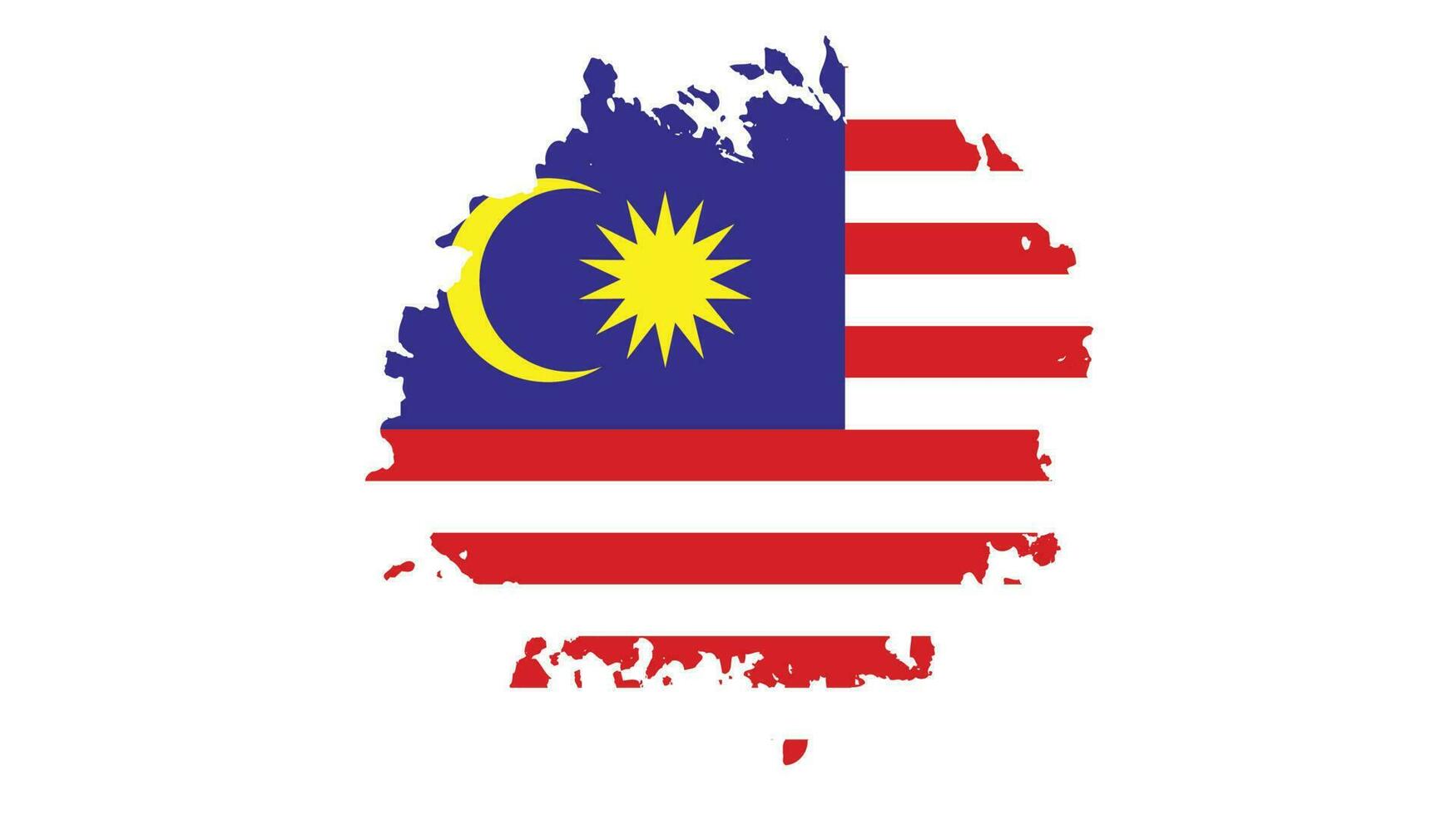 Malaysia grunge texture flag vector