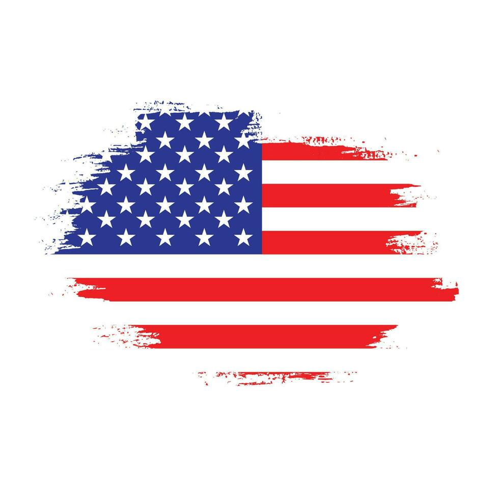 Professional graphic USA grunge texture flag vector