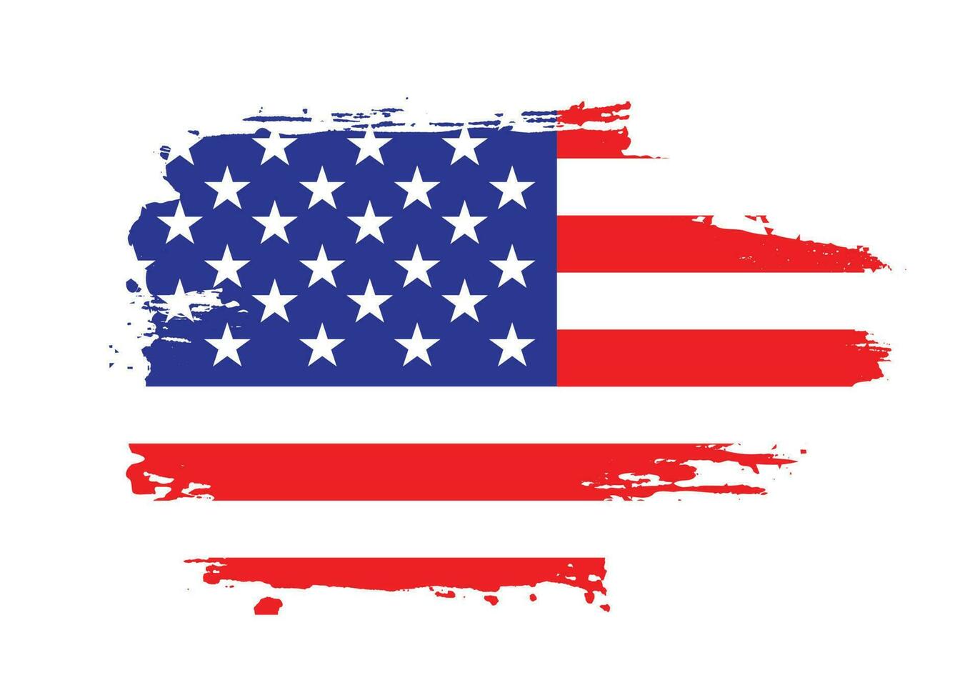 Colorful grunge texture USA vintage flag vector